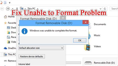 windows was unable to format sd card